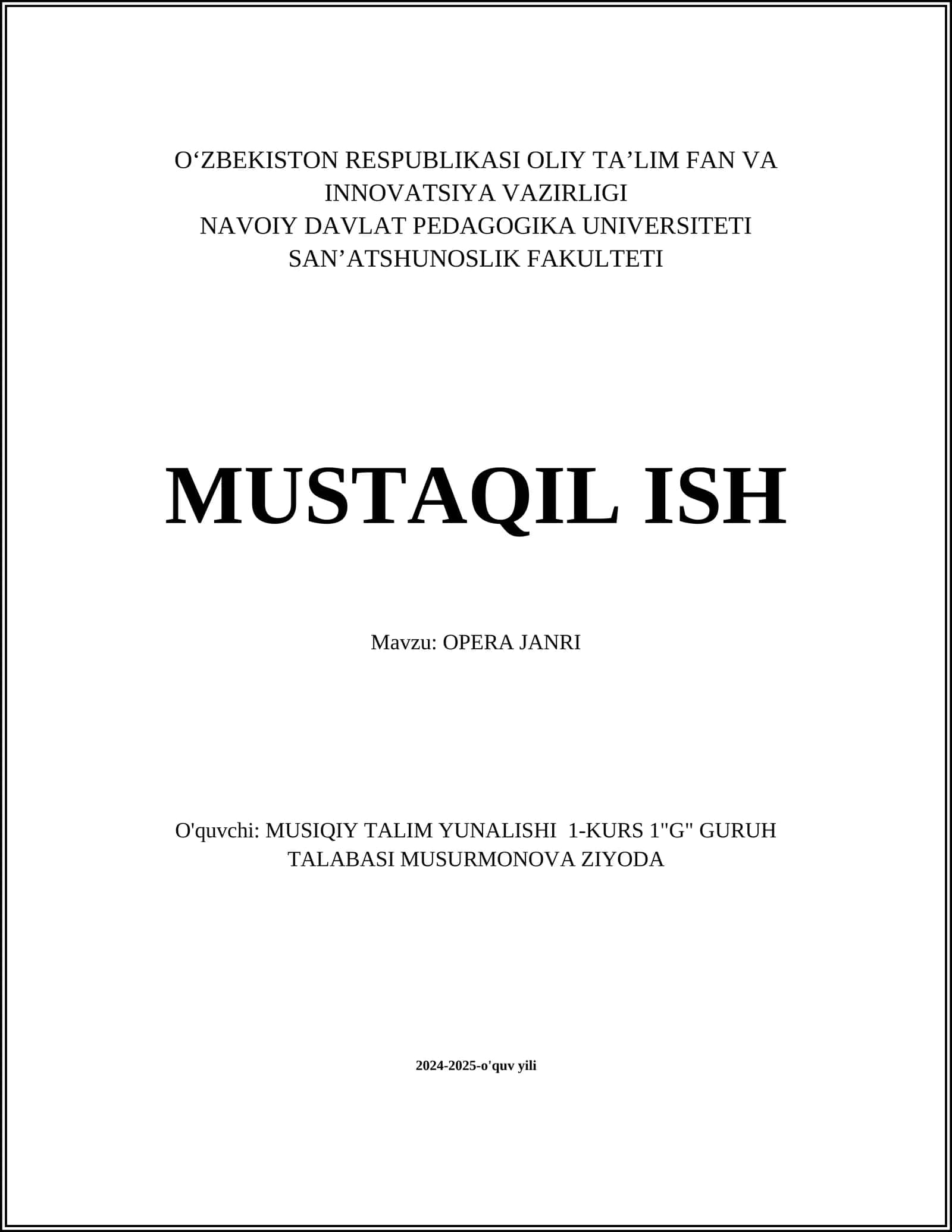 Opera janri