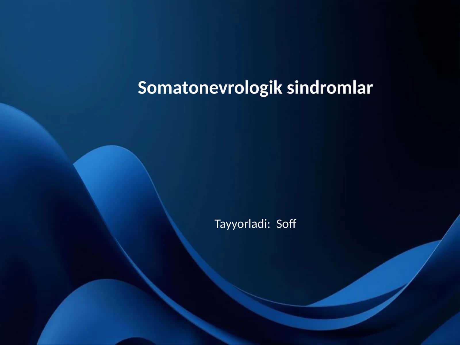 Somatonevrologik sindromlar