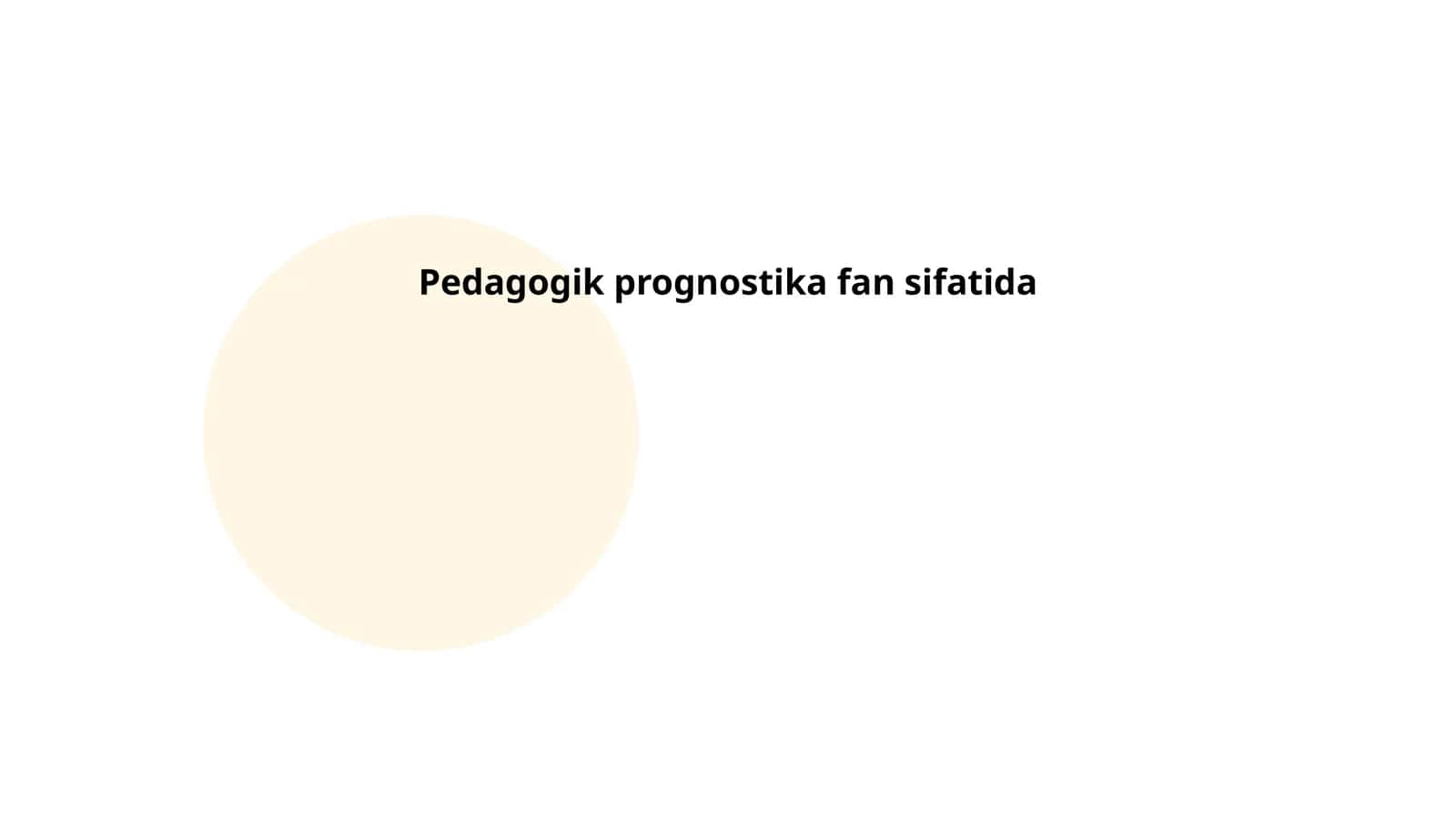 Pedagogik prognostika fan sifatida