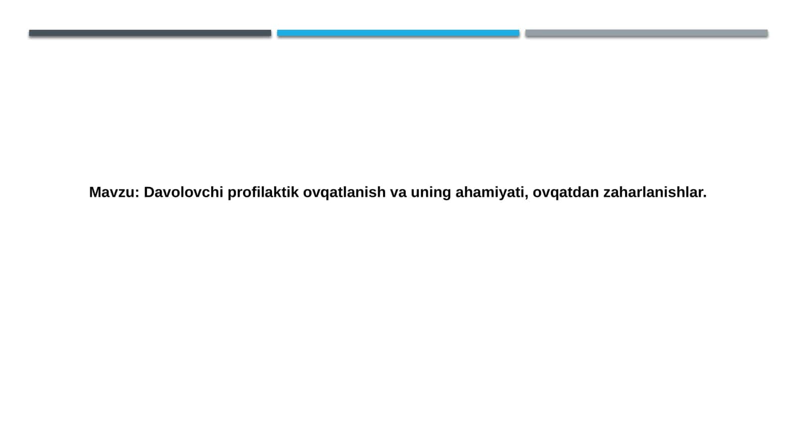 Davolovchi profilaktik ovqatlanish