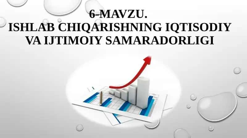 Ishlab chiqarishning iqtisodiy va ijtimoiy samaradorligi