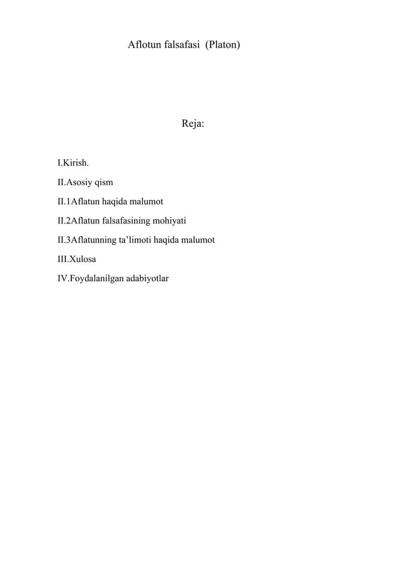 Aflotun falsafasi (Platon)