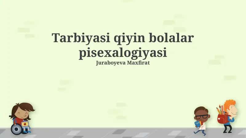 Qiyin Bolalar Psixologiyasi