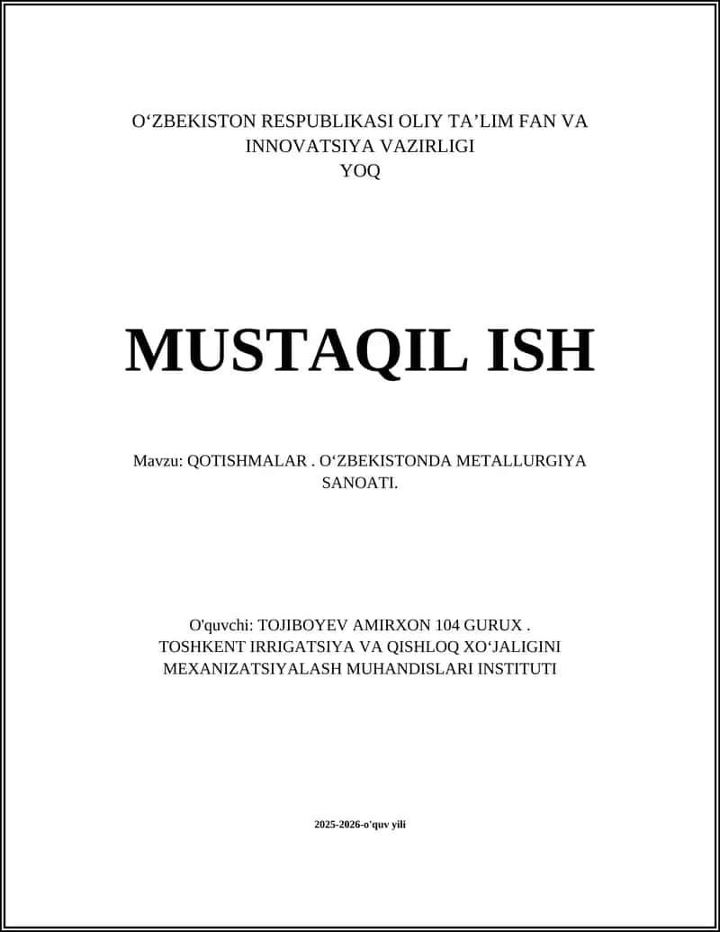 QOTISHMALAR