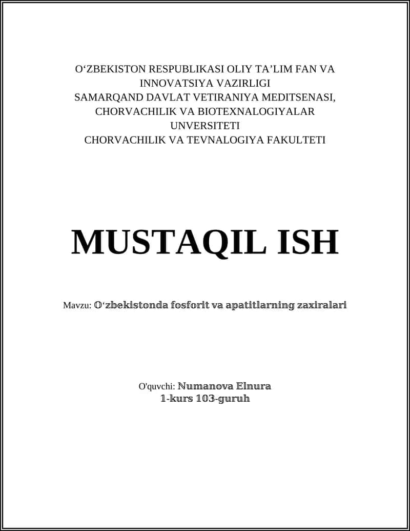 Oʻzbekistonda fosforit va apatitlarning geologik tarixi
