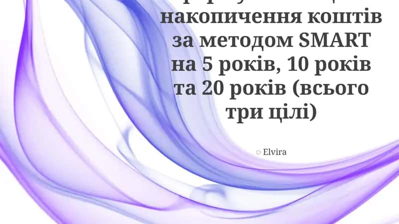 Цели накоплений по методу SMART