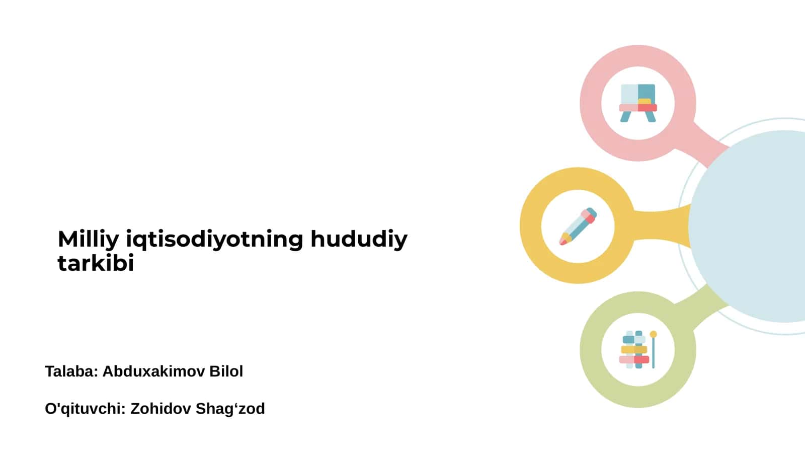 Milliy iqtisodiyotning hududiy tarkibi
