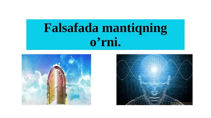Falsafada mantiqning oʼrni