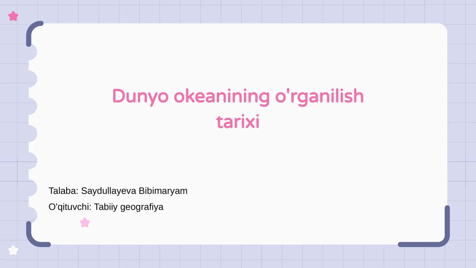 Dunyo okeanining o'rganilish tarixi