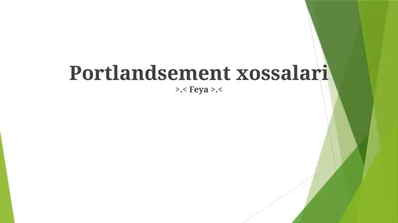 Portlandsement xossalari