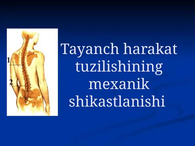 Tayanch harakat tuzilishining mexanik shikastlanishi