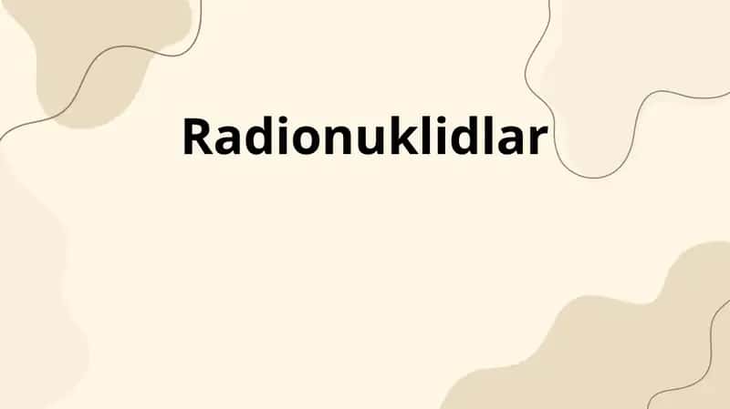 Radionuklidlar