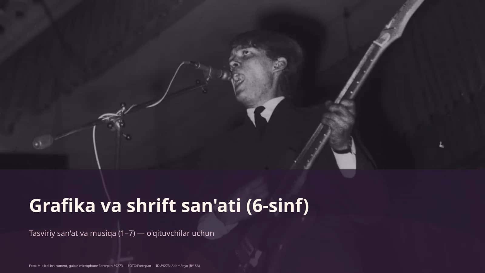Grafika va shrift san'ati (6-sinf)