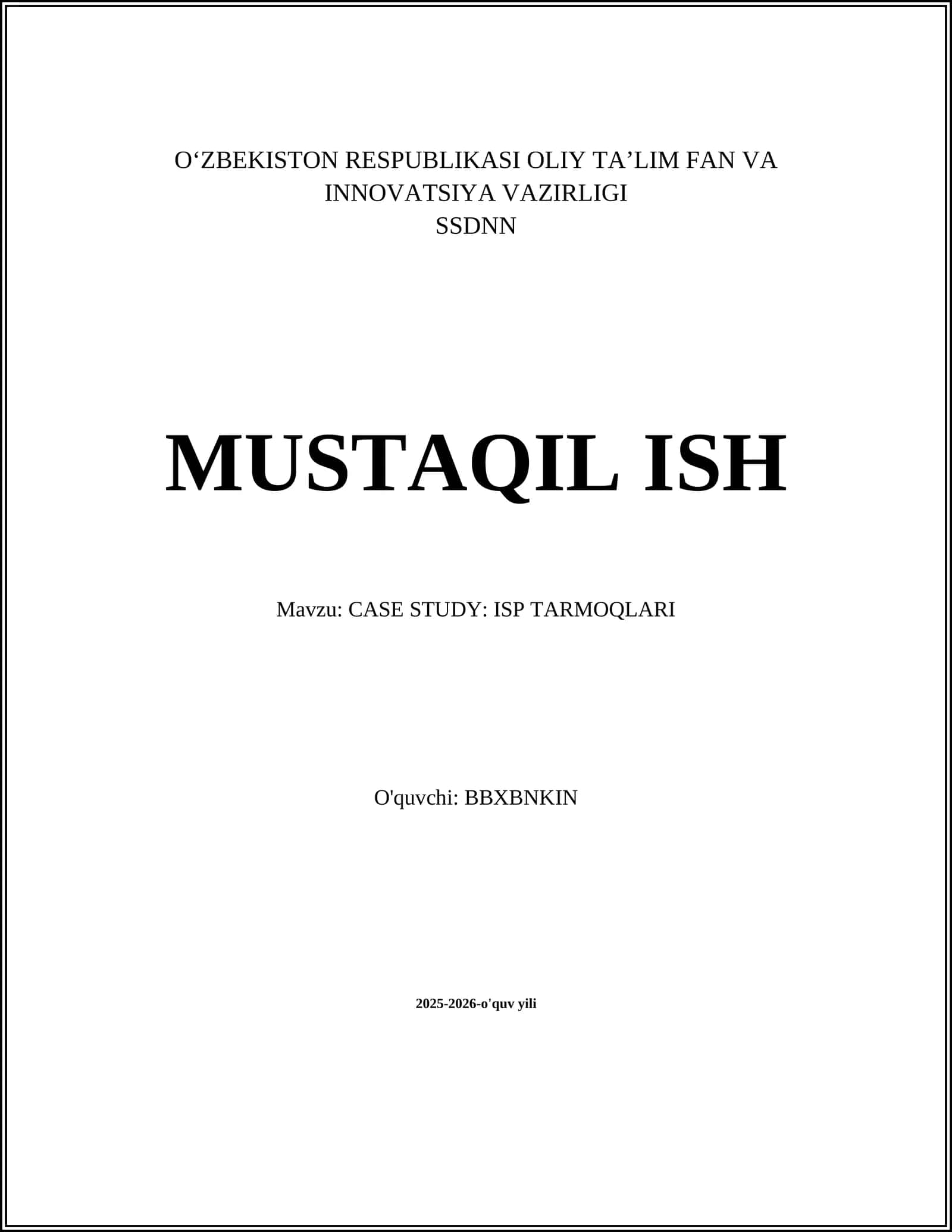 CASE STUDY: ISP TARMOQLARI