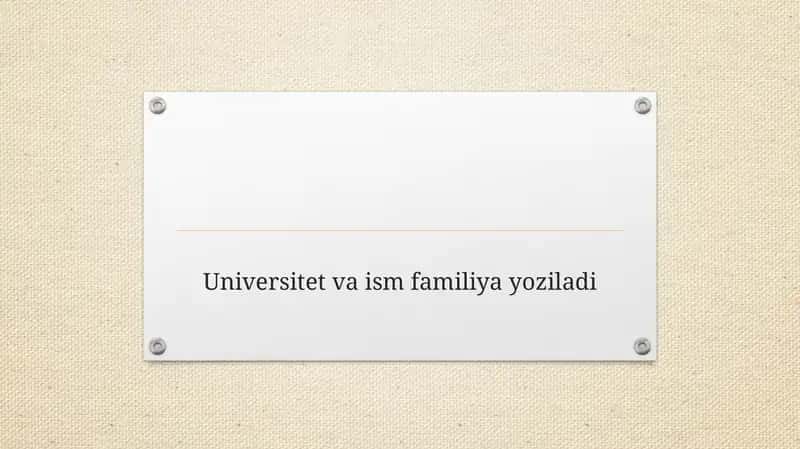 ESHITISH BIOFIZIKASI ELEMENTLARI,