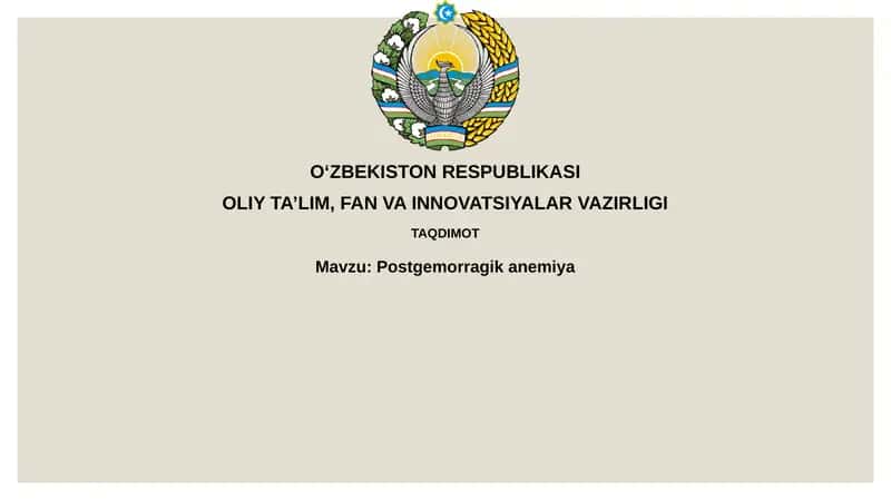Postgemorragikanemiya