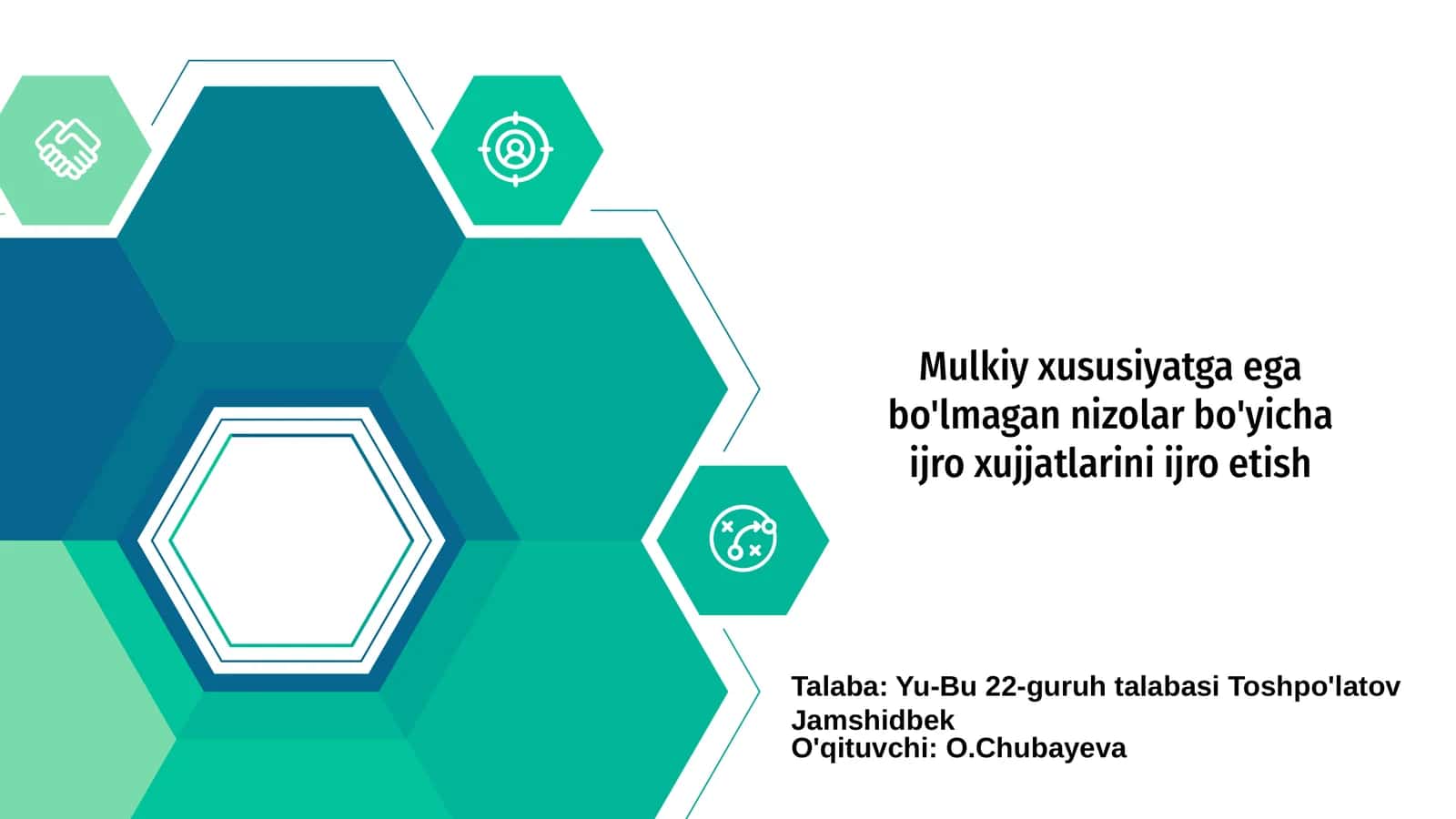 Nizolarning mulkiy xususiyatga ega bo'lmagan nizolar bo'yicha ijro xujjatlarini ijro etish