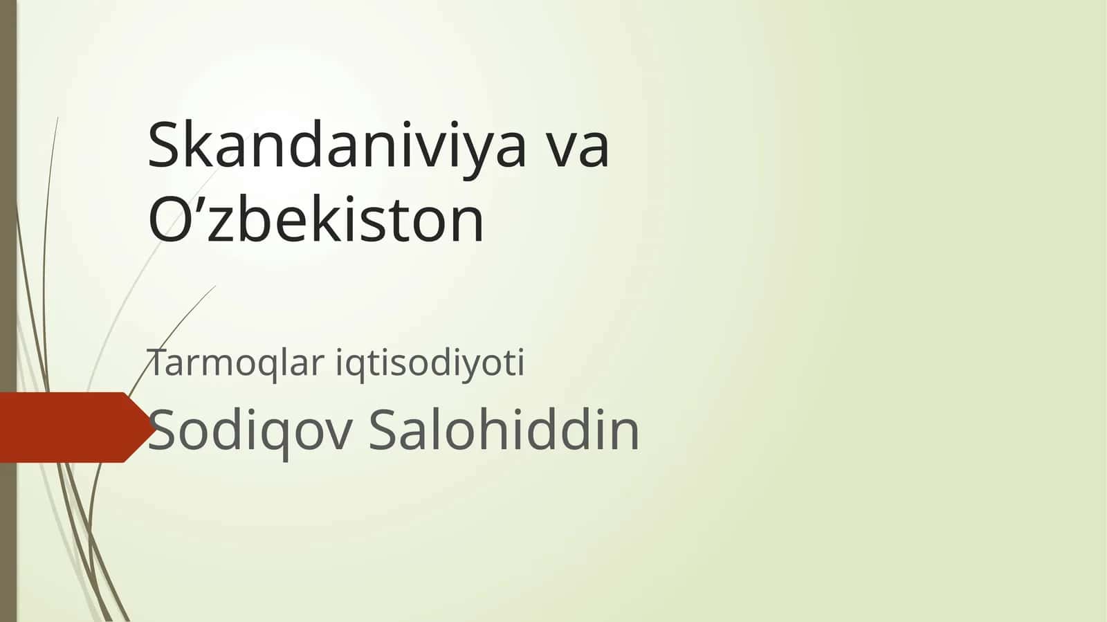 SkandaniviyavaO’zbekiston