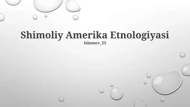 Shimoliy Amerika Etnologiyasi