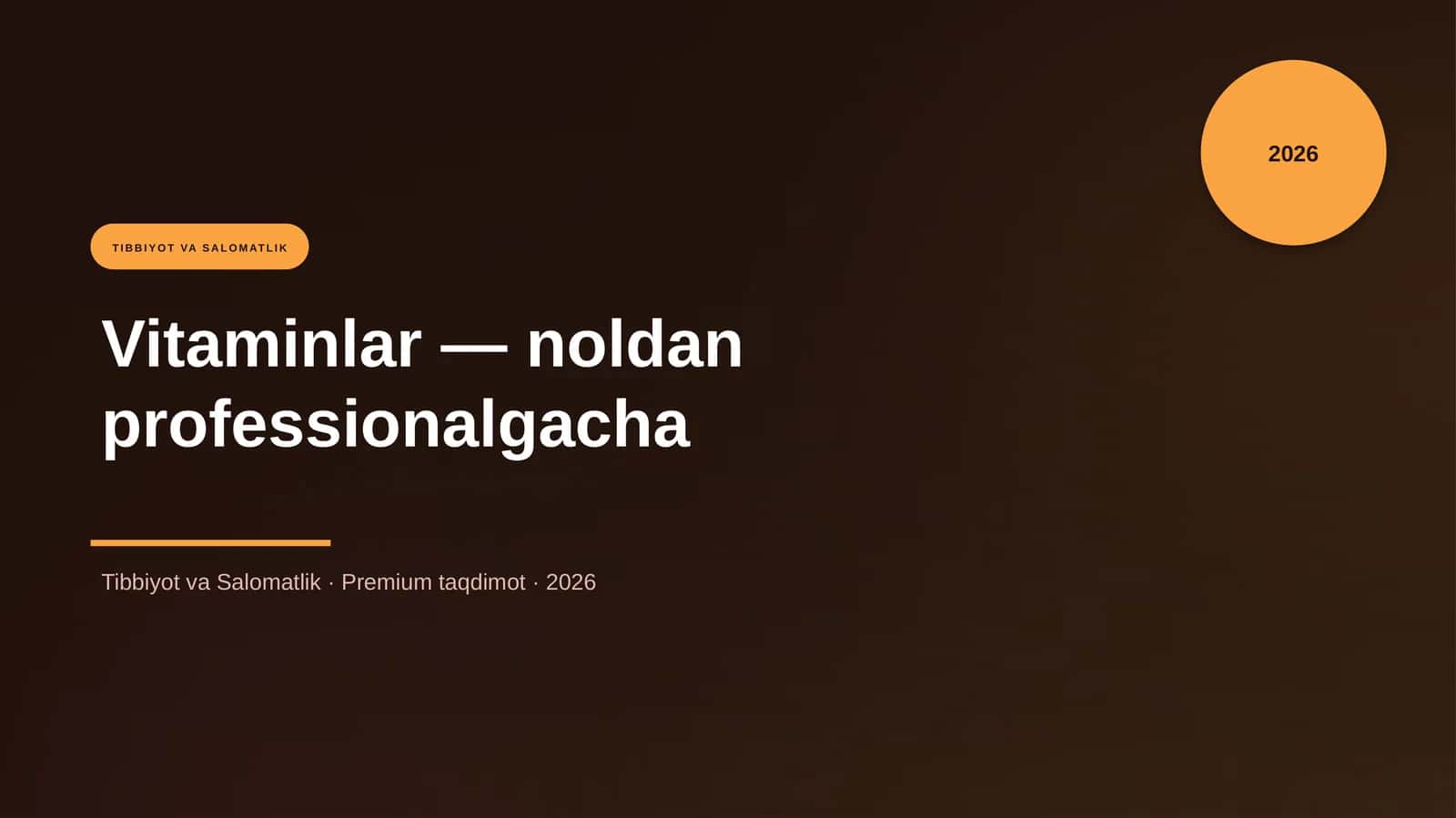 Vitaminlar — noldan professionalgacha