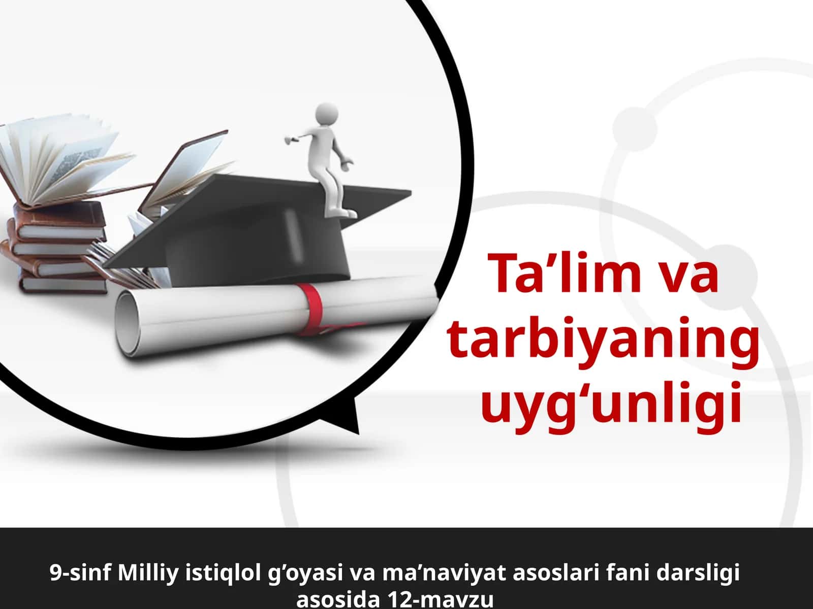9-sinf MIG' Ta'lim va tarbiyaning uyg'unligi