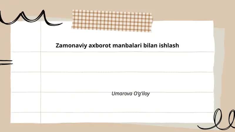 Zamonaviy axborot texnologiyalari
