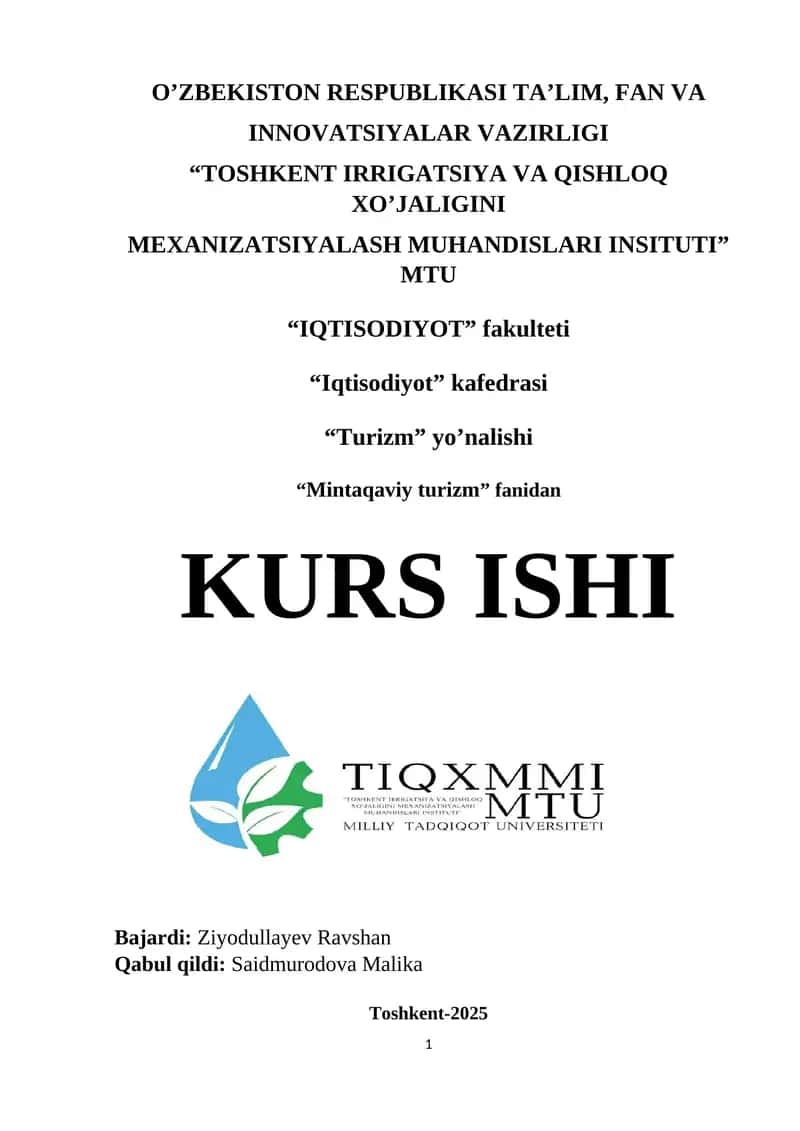 Mintaqaviy turizm resurslarini muvaffaqiyatli rivojlantirish misollari