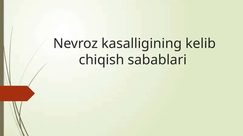 Nevrozkasalliginingkelibchiqishsabablari