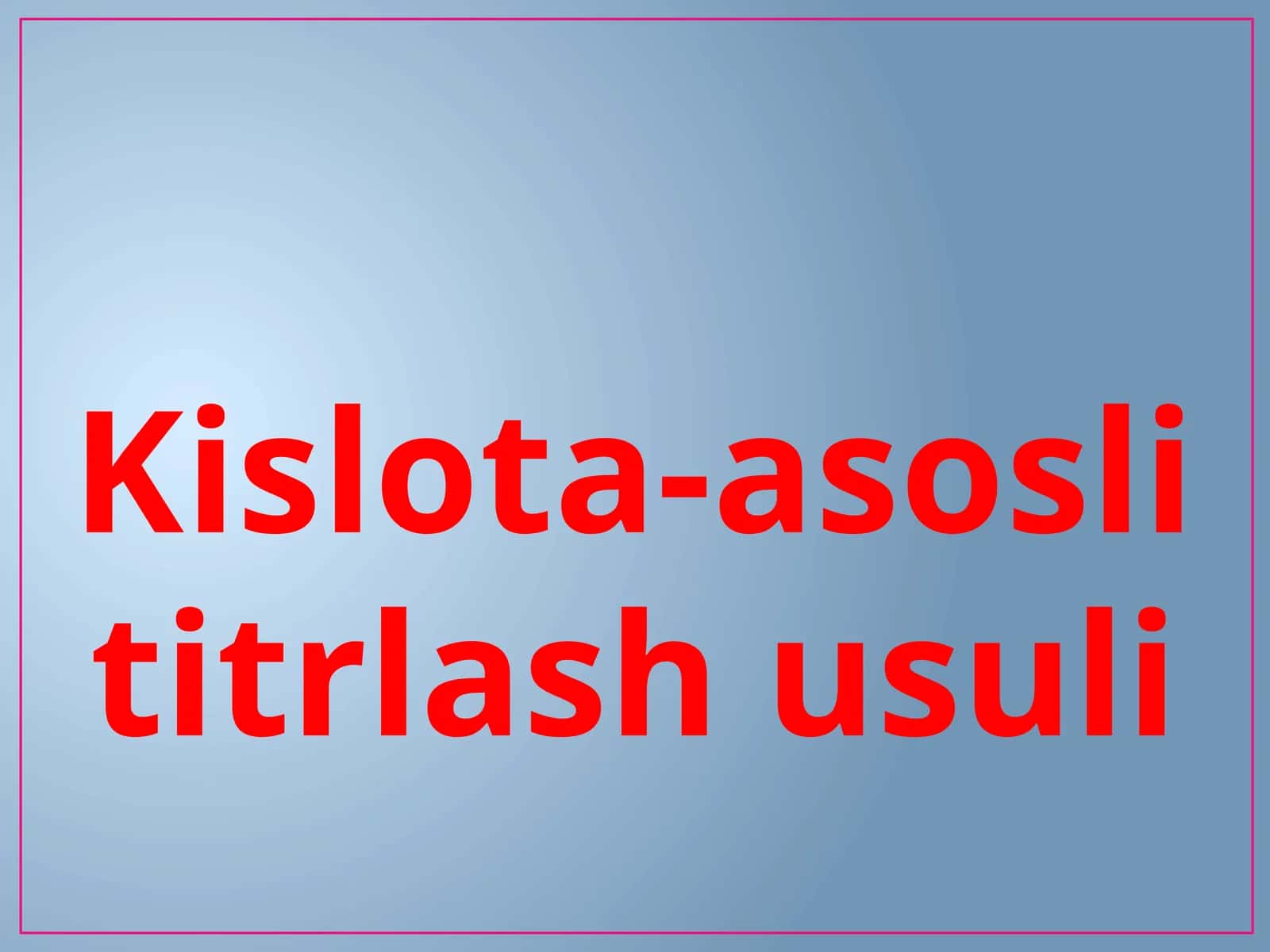 Kislota asos