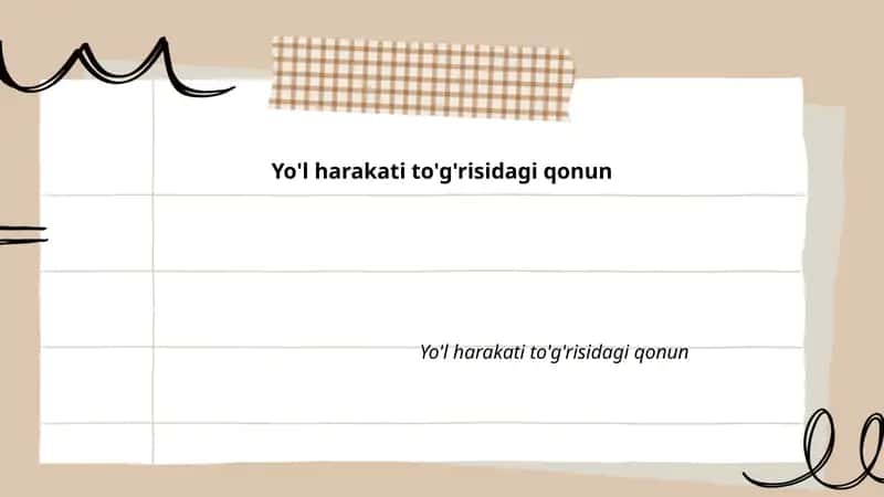 Yo'l harakati to'g'risidagi qonun