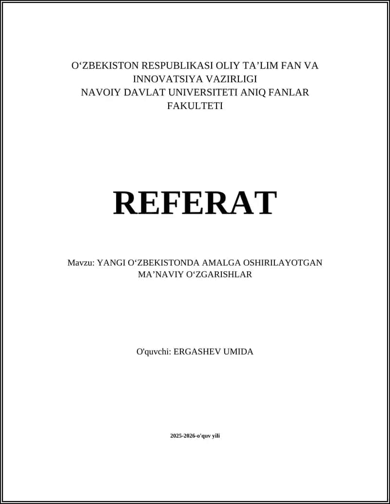 Maʼnaviy qadriyatlarni tiklash va rivojlantirish