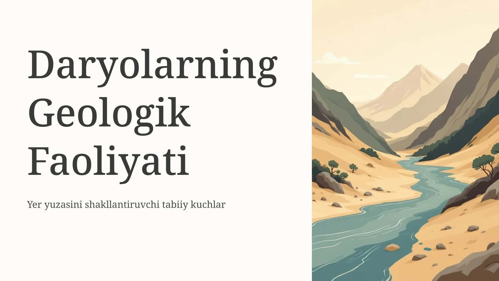 Daryolarning Geologik Faoliyati