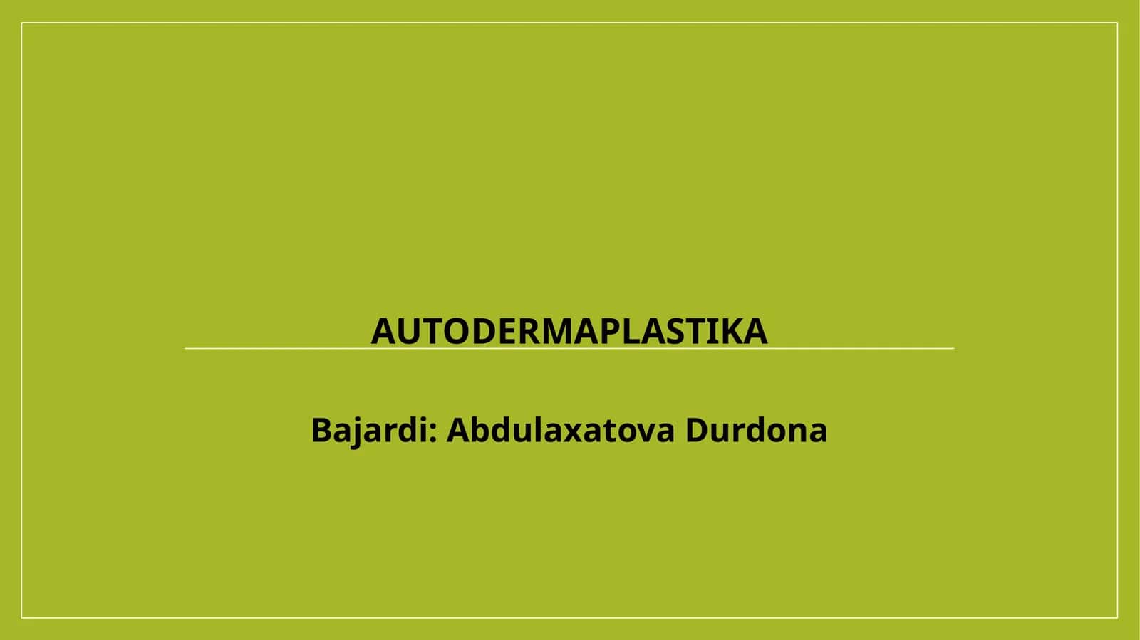 Autodermaplastika