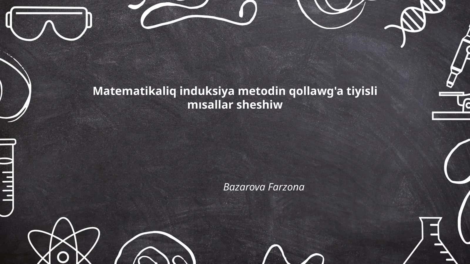 Natural sonlar uchun matematik induksiya