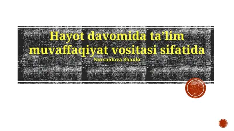 Shaxsiy rivojlanish va farovonlik