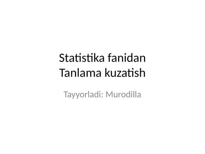 Tanlamakuzatish (Statistikafanidan)
