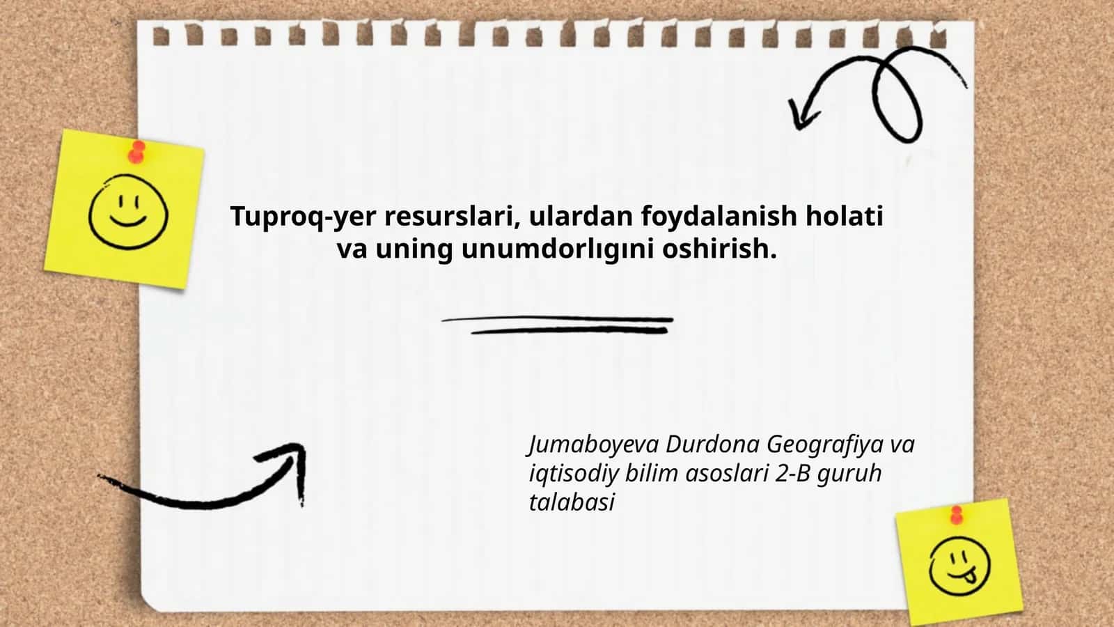 Tuproq va yer resurslarining tasnifi
