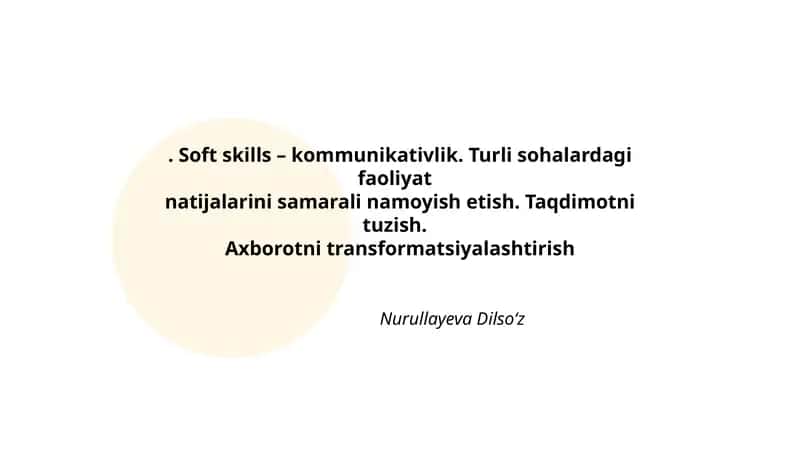 Soft skills – kommunikativlik