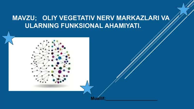 Taqdimot. oliy vegetativ nerv markazlari