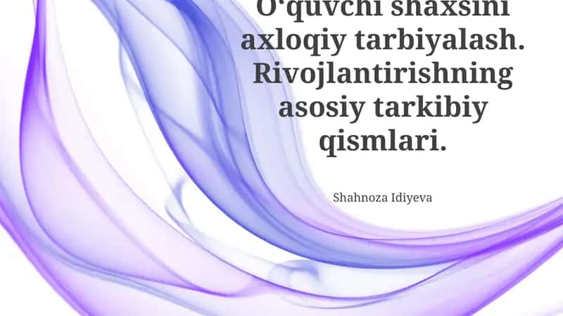 Axloqiy tarbiya