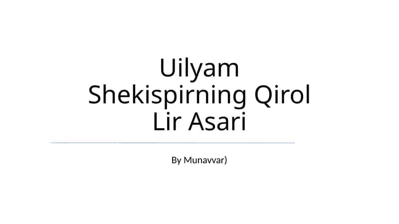 Qirol Lir Asari