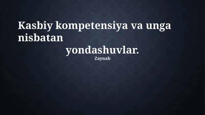 Ularga Yondashuvlar