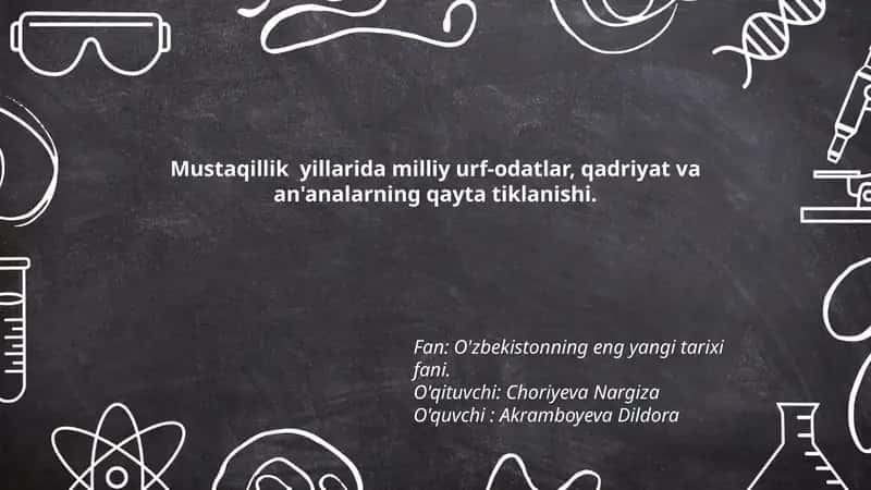 O'zbekistonning eng yangi tarixi fani