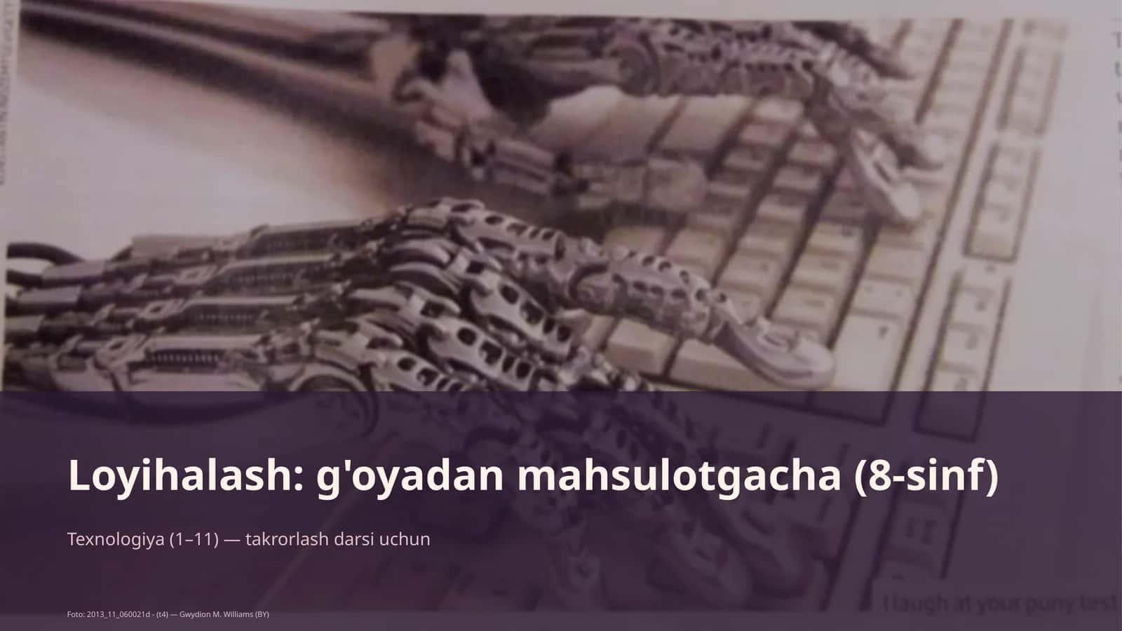 G'oyadan mahsulotgacha (8-sinf)