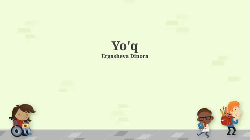 "Yo'q" tushunchasi