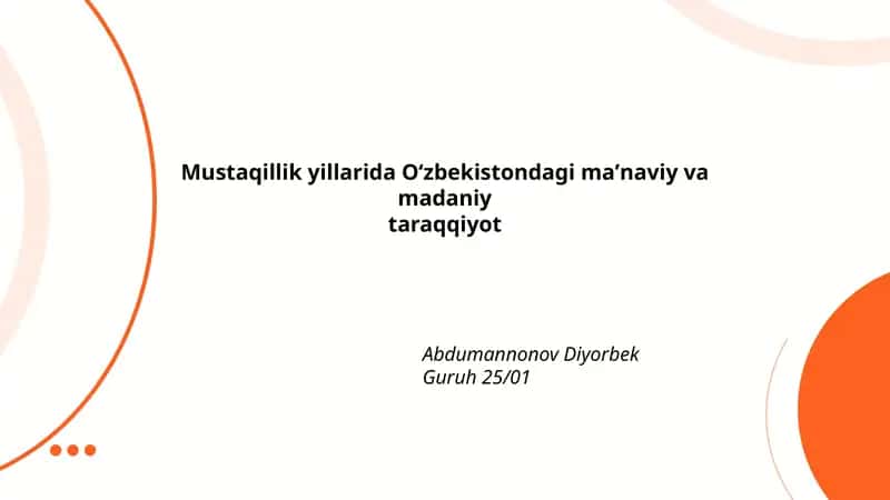 Mustaqillik yillarida o‘zbek tili va adabiyotining rivojlanishi