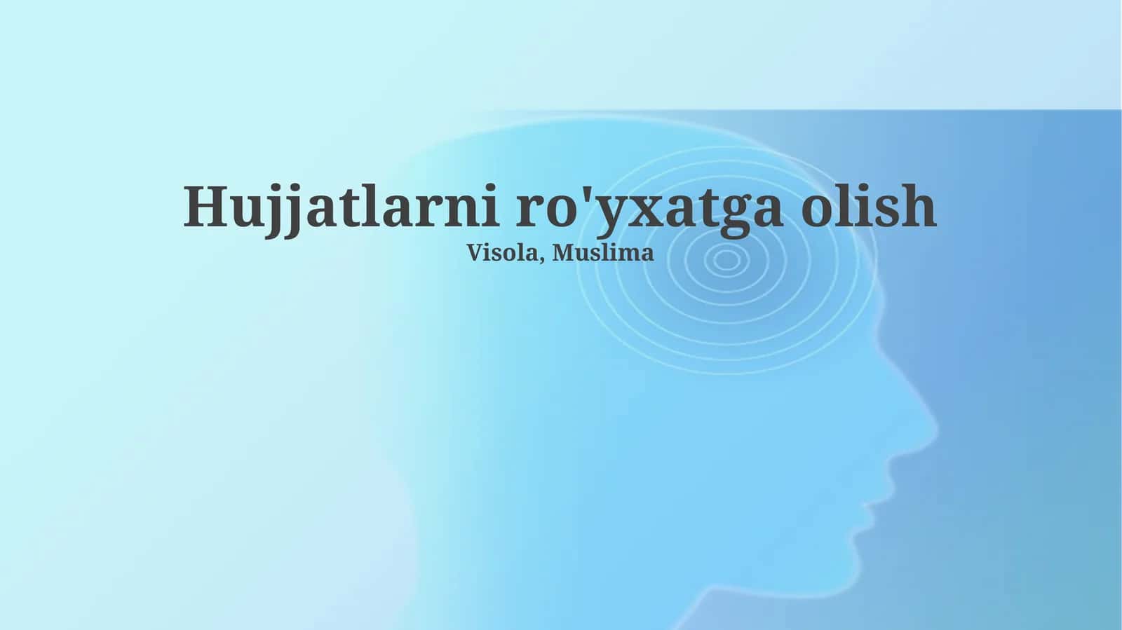 Hujjatlarni ro'yxatga olish