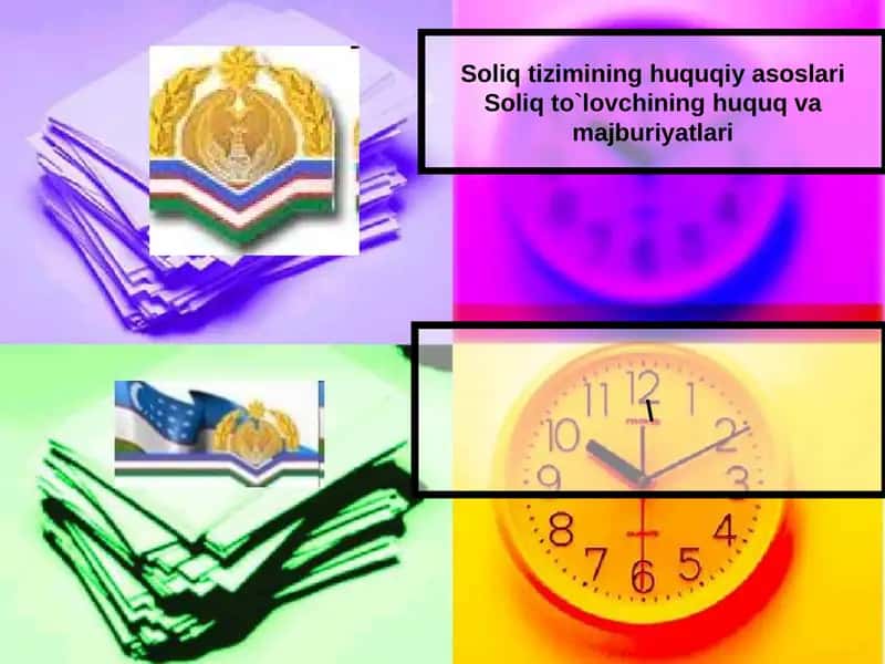 Soliq tizimining huquqiy asoslari Soliq to`lovchining huquq va majburiyatlari
