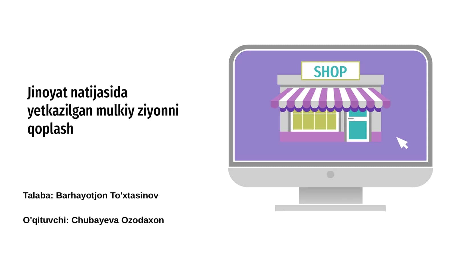 Jinoyat va Mulkiy Ziyon Tushunchasi