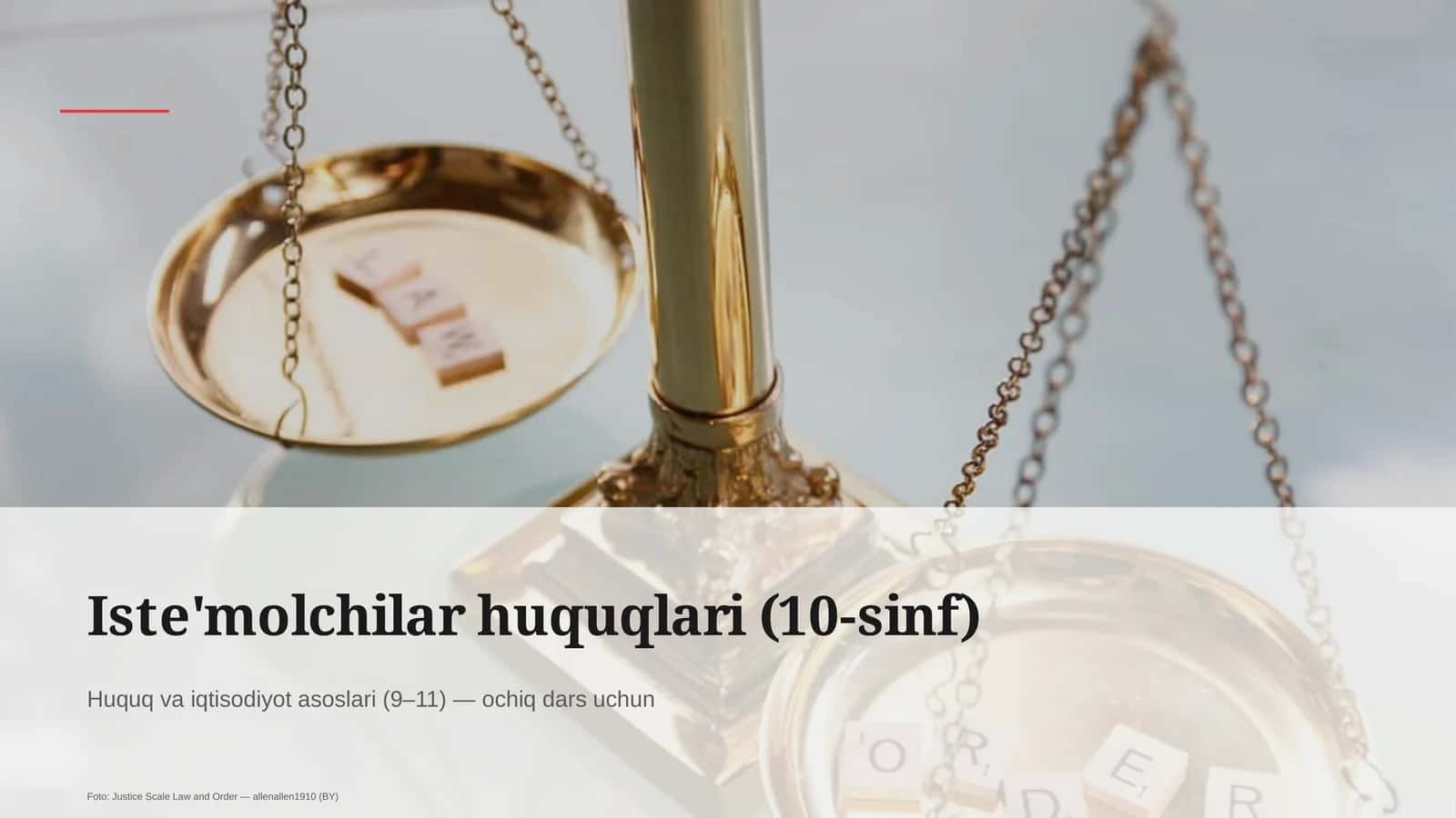 Iste'molchilar huquqlari (10-sinf)